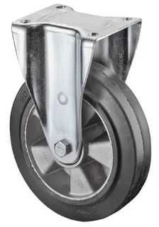 Schwerlast-Bockrolle D.160mm Trgf.300kg Gum.138mm 110mm BS ROLLEN