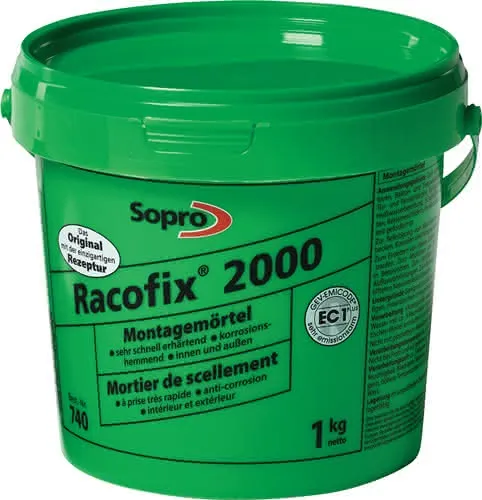 Montagemörtel Racofix® 2000 1:3 (Wasser/Mörtel) 1kg Eimer SOPRO
