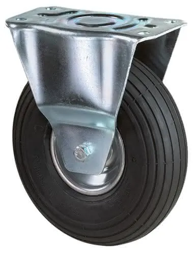 Luftrad D.260mm Trgf.200kg Bockrolle m.Platte Rillenprofil BS ROLLEN