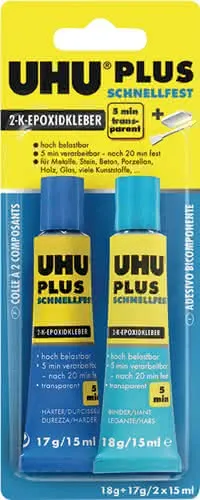 2K-Epoxidharzklebstoff PLUS SCHNELLFEST 35g farblos Tube UHU