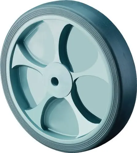 Ersatzrad D.125mm Trgf.120kg Gum.grau Achs-D.15mm Nabenl.50mm BS ROLLEN