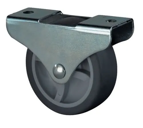 Kastenrolle D.30mm Trgf.35kg Material Gum.m.Platte BS ROLLEN