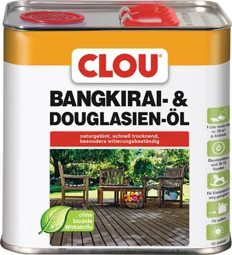 Bangkirai-/Douglasienöl naturgetönt 2,5l Dose CLOU