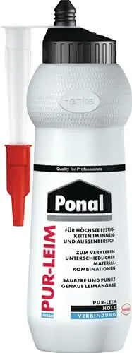 Montagekleber PUR-Leim EN 204: D4 transp.420g Flasche PONAL