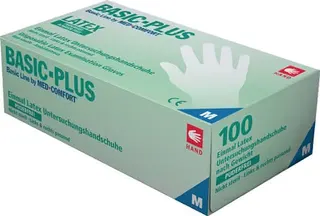 Einw.-Handsch.Basic Plus Gr.M hellbeige Latex EN 455 PSA I 100 St./Box AMPRI