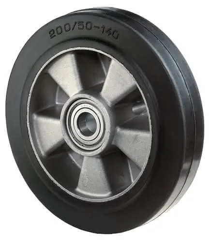 Lenkrad Elastic-Vollgummi Naben-L.60mm Rad-B.50mm D.180mm BS ROLLEN