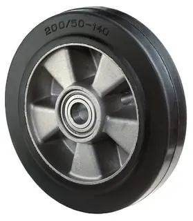 Lenkrad Elastic-Vollgummi Naben-L.60mm Rad-B.50mm D.180mm BS ROLLEN