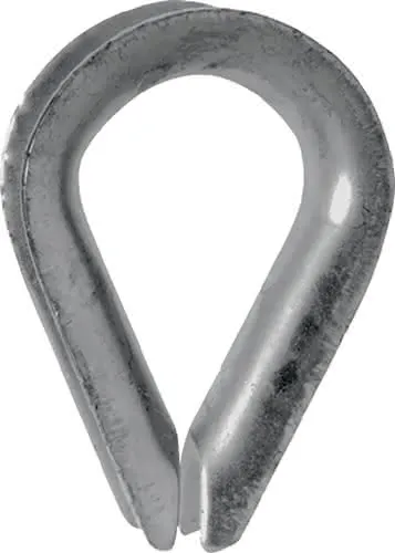 Kausche DIN 6899 Form B 12mm Seil-Nenngröße 11,0mm ZN m.tiefer Rille