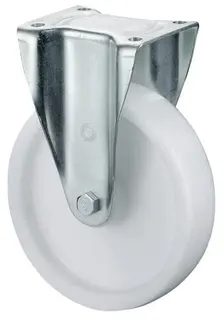 Schwerlast-Bockrolle D.250mm Trgf.600kg Ku.Platte L138xB110mm BS ROLLEN