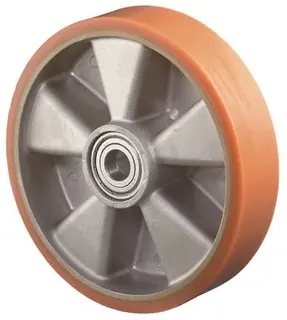 Ersatzrad D.80mm Trgf.120kg Guß-PU Achs-D.12mm Nabenl.20mm BS ROLLEN
