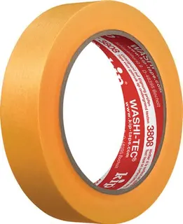 Abdeckband 3808 WASHI-TEC® Premium glatt gelb L.50m B.50mm Rl.KIP