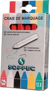 Markierkreide rot unpapiert 12 St./Schachtel SOPPEC