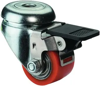 Lenkrolle m.Festst.D.35mm Trgf.100kg 11mm kompakt PU BS ROLLEN