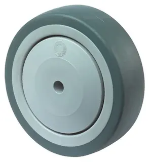 Ersatzrad D.125mm Trgf.100kg Gum.grau Achs-D.8mm Nabenl.36,5mm BS ROLLEN