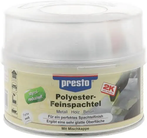 2K-Feinspachtel prestolith® weiß,Härter rot 500g Dose PRESTO