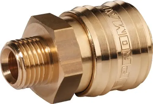 Schnellverschlusskupplung DN 7,2 AG MS blk Gew.G 3/8 Zoll 16,66mm PROMAT
