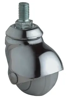 Kugellenkrolle D.40mm Trgf.30kg M10 Gum.grau BS ROLLEN