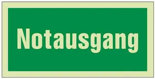 Rettungszeichen BGV A8 L297xB148mm Notausgang grün/weiß Folie