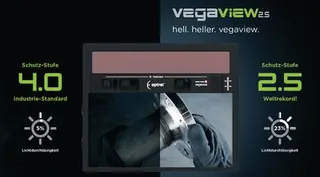 Schweißerschutzhelm Vegaview2.5 schwarz 90x110mm DIN 8-12 OPTREL – Bild 3