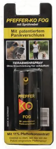 Tierabwehrspray PFEFFER-KO FOG 40 ml m.Gürtelclip Spraydose BALLISTOL