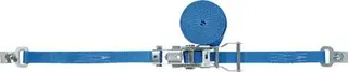 Zurrgurt DIN 12195-2 L.4m B.25mm m.Ratsche+Flachhaken m.Sicherung LC U