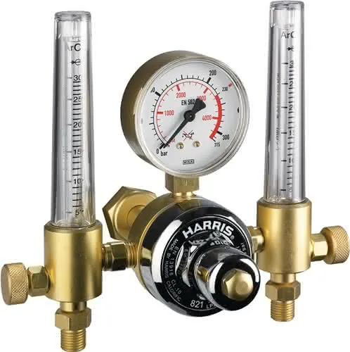 Flaschendruckminderer 821-F Argon/CO? 200bar Doppelflowmeter 30l/min