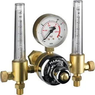 Flaschendruckminderer 821-F Argon/CO? 200bar Doppelflowmeter 30l/min