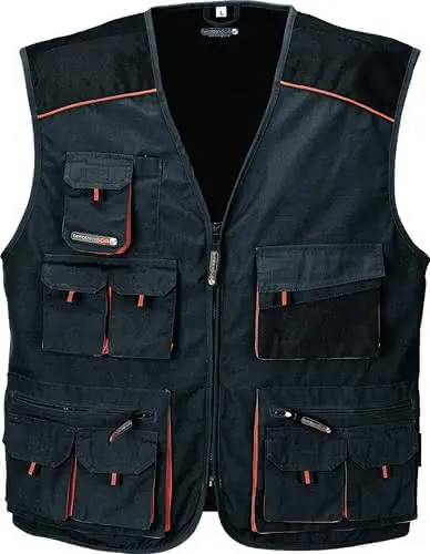 Weste Gr.58 dunkelgrau/schwarz/orange TE RRATREND