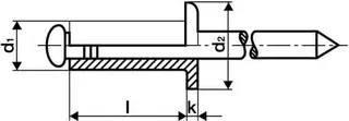 Blindniet Nietschaft dxl 4x10mm Alu./STA 500 St.GESIPA