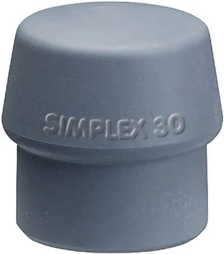 Schonhammerkopf SIMPLEX Kopf-Ø 40mm TPE-mid grau mittelh.HALDER