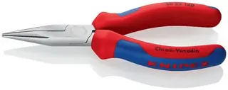 Langbeckzange Gesamt-L.140mm Form 2 Kopf verchr.lang,flach-rund Mehrkomp.-Hüllen