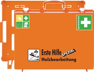 Erste Hilfe Koffer Beruf SPEZIAL Holzbea rbeitung B400xH300xT150ca.mm orange – Bild 2