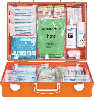 Erste Hilfe Koffer Beruf SPEZIAL Holzbea rbeitung B400xH300xT150ca.mm orange – Bild 4