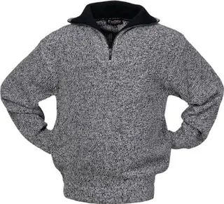 Pullover Gr.XXL schwarz/weiß-meliert 100% PES