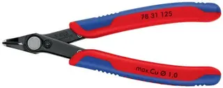 Elektronikseitenschneider Super-Knips® L.125mm Form 3 Facette nein brün.KNIPEX