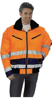 Warnschutz-Pilotenjacke Gr.M orange/mari ne PREVENT