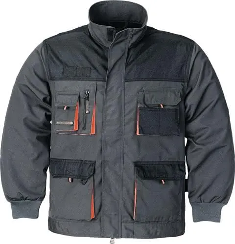 Herrenjacke Gr.54 dunkelgrau/schwarz/ora nge