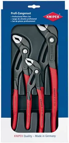 Zangensatz Cobra®-Paket Inh.3tlg.grau atram.Kunststofftiefziehteil KNIPEX