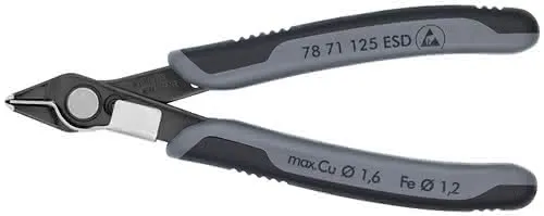 Elektronikseitenschneider Super-Knips® L.125mm Form 7 Facette nein brün.