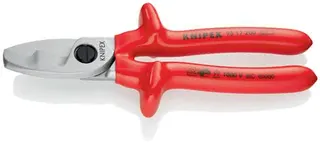 Kabelschere L.200mm Kopf verchr.VDE tauchisol.KNIPEX