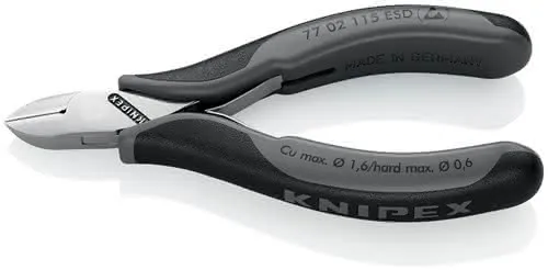 Elektronikseitenschneider L.115mm Form 0 Facette ja,kl.spiegelpol.KNIPEX