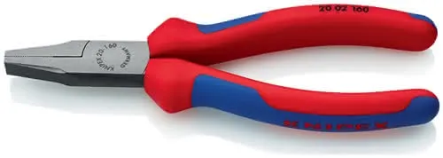 Flachzange Gesamt-L.160mm Kopf pol.schwarz atram.Mehrkomp.-Hülle KNIPEX
