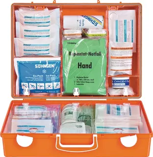 Erste Hilfe Koffer Beruf SPEZIAL Metallv erarbeitung B400xH300xT150ca.mm orange – Bild 4