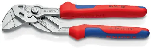 Zangenschlüssel L.180mm Spann-W.40mm verchr.Mehrkomp.-Hülle KNIPEX