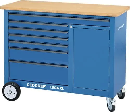 Rollwerkbank 1504 XL Außen-B1250xT550xH985mm Schubl.7 40/60kg