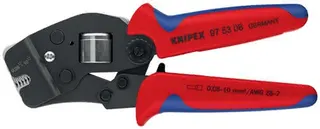 Crimpzange Gesamt-L.190mm 0,08-10,0 (AWG 28-7) mm² brün.Mehrkomp.-Hüllen KNIPEX