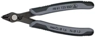 Elektronikseitenschneider Super-Knips® L.125mm Form 6 Facette nein brün.