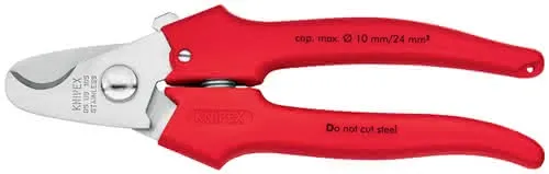 Kabelschere L.165mm Kopf pol.Ku.umspritzt KNIPEX