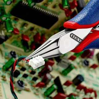 Elektronikgreifzange Gesamt-L.115mm flachrunde Backen Form 2 – Bild 3
