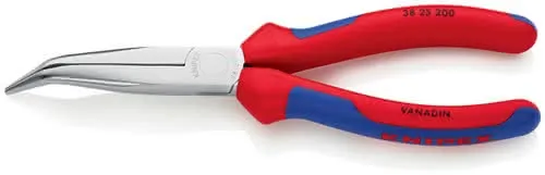 Mechanikerzange L.200mm Form 2 40Grad gew.Mehrkomp.-Hülle verchr.KNIPEX
